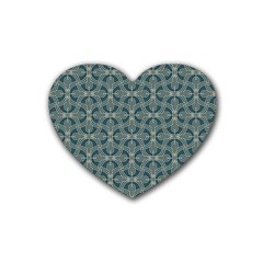 Pattern1 Rubber Coaster (heart)  by Sobalvarro