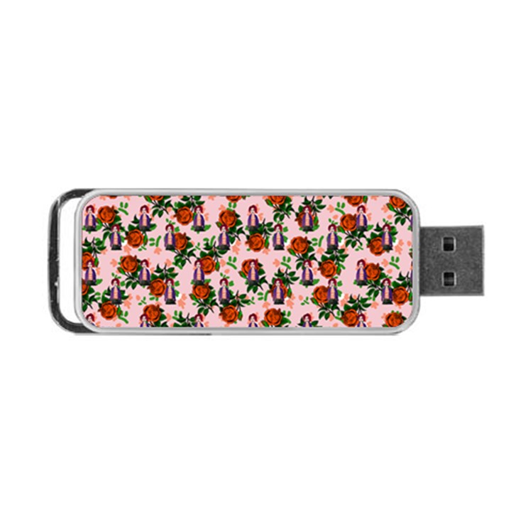 Fiola Pattern Pink Portable USB Flash (Two Sides)