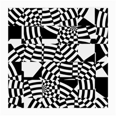 Black And White Crazy Pattern Medium Glasses Cloth (2 Sides) by Sobalvarro