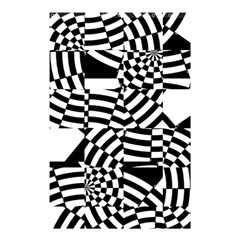 Black And White Crazy Pattern Shower Curtain 48  X 72  (small)  by Sobalvarro