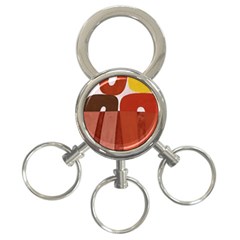 Sophie Taeuber Arp, Composition À Motifs D arceaux Ou Composition Horizontale Verticale 3-ring Key Chain by Sobalvarro