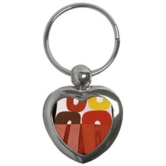 Sophie Taeuber Arp, Composition À Motifs D arceaux Ou Composition Horizontale Verticale Key Chain (heart) by Sobalvarro