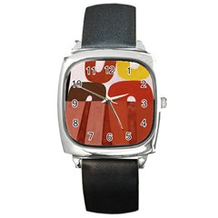 Sophie Taeuber Arp, Composition À Motifs D arceaux Ou Composition Horizontale Verticale Square Metal Watch by Sobalvarro