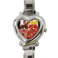 Sophie Taeuber Arp, Composition À Motifs D arceaux Ou Composition Horizontale Verticale Heart Italian Charm Watch by Sobalvarro