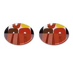 Sophie Taeuber Arp, Composition À Motifs D arceaux Ou Composition Horizontale Verticale Cufflinks (oval) by Sobalvarro