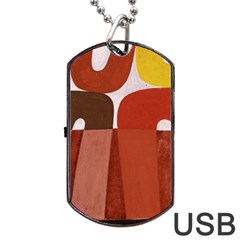 Sophie Taeuber Arp, Composition À Motifs D arceaux Ou Composition Horizontale Verticale Dog Tag Usb Flash (two Sides) by Sobalvarro