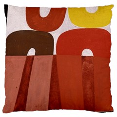 Sophie Taeuber Arp, Composition À Motifs D arceaux Ou Composition Horizontale Verticale Large Cushion Case (one Side) by Sobalvarro