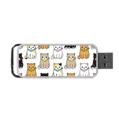 Cat Kitten Seamless Pattern Portable Usb Flash (two Sides) by Vaneshart