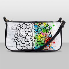 Brain Mind Psychology Idea Drawing Shoulder Clutch Bag by Wegoenart