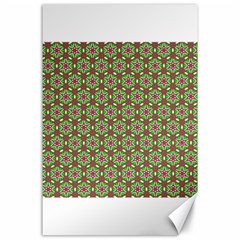 Background Green Ornamental Pattern Canvas 24  X 36  by Wegoenart