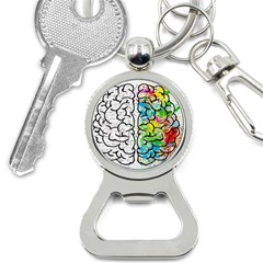 Brain Mind Psychology Idea Drawing Bottle Opener Key Chain by Wegoenart