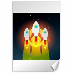 Rocket Take Off Missiles Cosmos Canvas 20  X 30  by Wegoenart