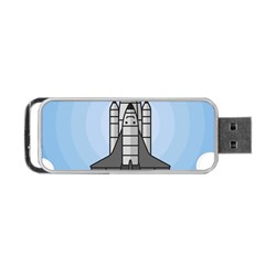 Rocket Shuttle Spaceship Science Portable Usb Flash (one Side) by Wegoenart