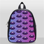 Ufo Alien Pattern School Bag (Small) Front