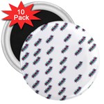 Japan Cherry Blossoms On White 3  Magnets (10 pack)  Front