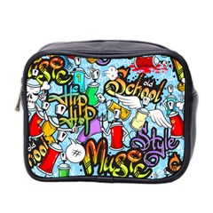 Graffiti Characters Seamless Patternm Mini Toiletries Bag (two Sides) by Nexatart