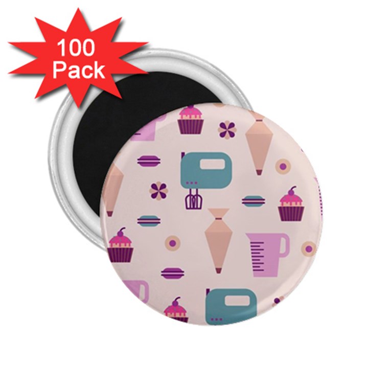 Seamless Bakery Vector Pattern 2.25  Magnets (100 pack) 