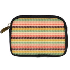 Vintage Stripes Lines Background Digital Camera Leather Case by Nexatart