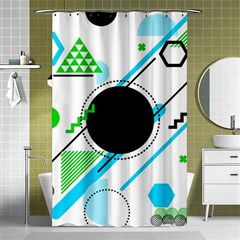 Geometric Shapes Background Shower Curtain 48  X 72  (small)  by Vaneshart