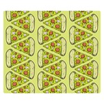 Pizza Fast Food Pattern Seamles Design Background Double Sided Flano Blanket (Small)  50 x40  Blanket Back