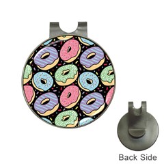 Colorful Donut Seamless Pattern On Black Vector Hat Clips With Golf Markers by Sobalvarro