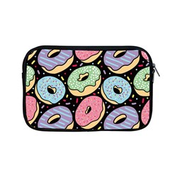 Colorful Donut Seamless Pattern On Black Vector Apple Macbook Pro 13  Zipper Case by Sobalvarro