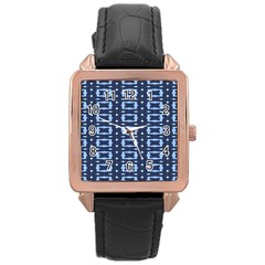 Digital Boxes Rose Gold Leather Watch  by Sparkle