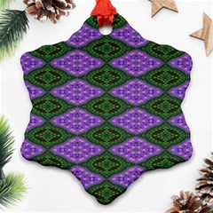 Digital Grapes Snowflake Ornament (two Sides) by Sparkle