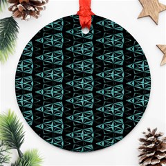 Digital Triangles Round Ornament (two Sides) by Sparkle