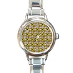 Hawaii Ghost Beige Round Italian Charm Watch Front