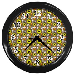 Hawaii Ghost Beige Wall Clock (black) by snowwhitegirl