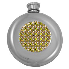 Hawaii Ghost Beige Round Hip Flask (5 Oz) by snowwhitegirl