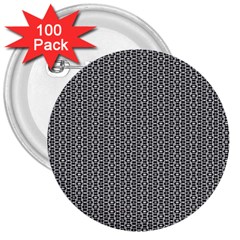 Black And White Triangles 3  Buttons (100 Pack)  by Sparkle