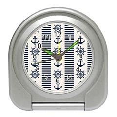 Nautical Seamless Pattern Vector Illustration Travel Alarm Clock by Wegoenart