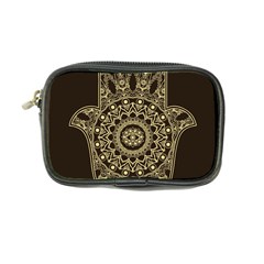 Hamsa Hand Drawn Symbol With Flower Decorative Pattern Coin Purse by Wegoenart