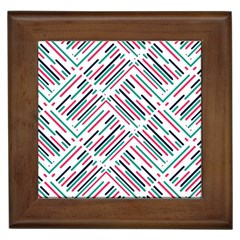 Abstract Colorful Pattern Background Framed Tile by Wegoenart