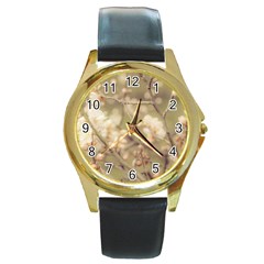 Sakura Flowers, Imperial Palace Park, Tokyo, Japan Round Gold Metal Watch by dflcprintsclothing