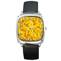 Geometric Bananas Square Metal Watch by Sparkle