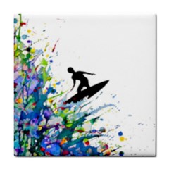 Nature Surfing Tile Coaster by Sparkle