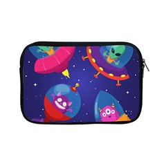 Cartoon Funny Aliens With Ufo Duck Starry Sky Set Apple Ipad Mini Zipper Cases by Vaneshart