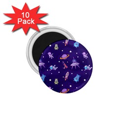 Space Seamless Pattern 1 75  Magnets (10 Pack)  by Vaneshart