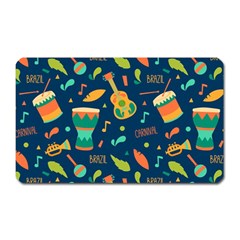 Brazil Musical Instruments Seamless Carnival Pattern Magnet (rectangular) by Vaneshart