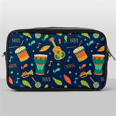 Brazil Musical Instruments Seamless Carnival Pattern Toiletries Bag (one Side) by Vaneshart