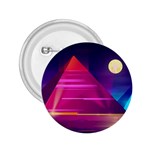 Egyptian Pyramids Night Landscape Cartoon 2.25  Buttons Front