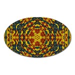 Yuppie And Hippie Art With Some Bohemian Style In Oval Magnet Front