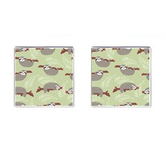 Sloths Pattern Design Cufflinks (square) by Vaneshart