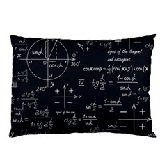 Mathematical Seamless Pattern With Geometric Shapes Formulas Pillow Case by Vaneshart