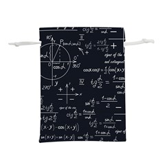 Mathematical Seamless Pattern With Geometric Shapes Formulas Lightweight Drawstring Pouch (m) by Vaneshart