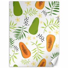 Seamless Tropical Pattern With Papaya Canvas 36  X 48  by Vaneshart