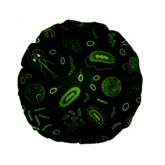 Bacteria Virus Seamless Pattern Inversion Standard 15  Premium Flano Round Cushions by Vaneshart